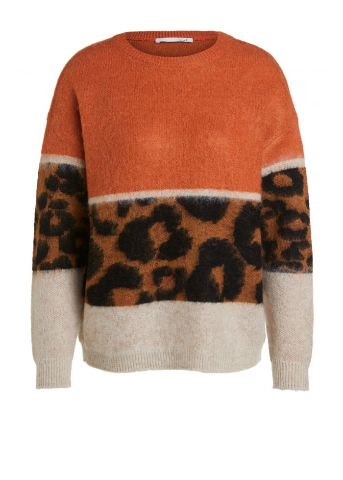 Oui | Animal Banded Jumper