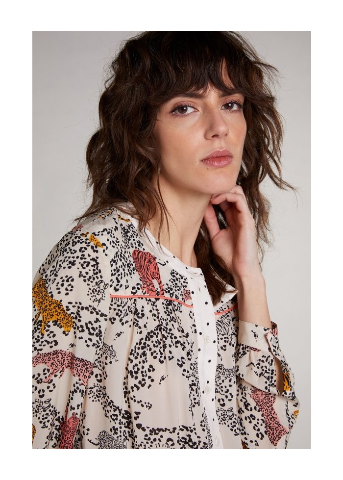 Oui | Leopard Blouse