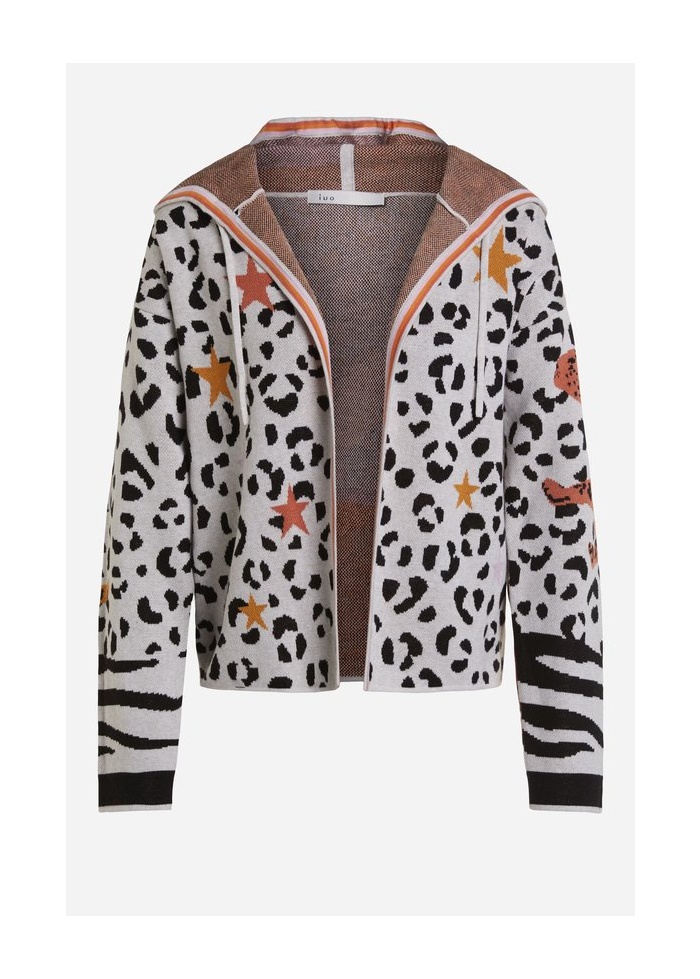 Oui | Hooded Tiger Cardi