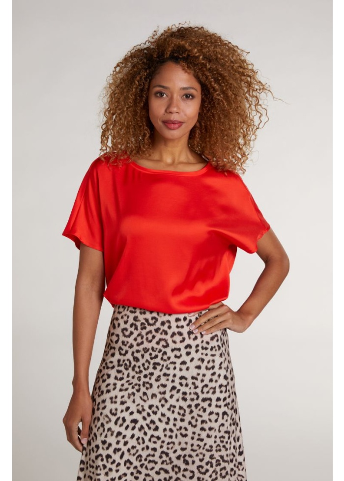 Oui | Drawstring Silky Top