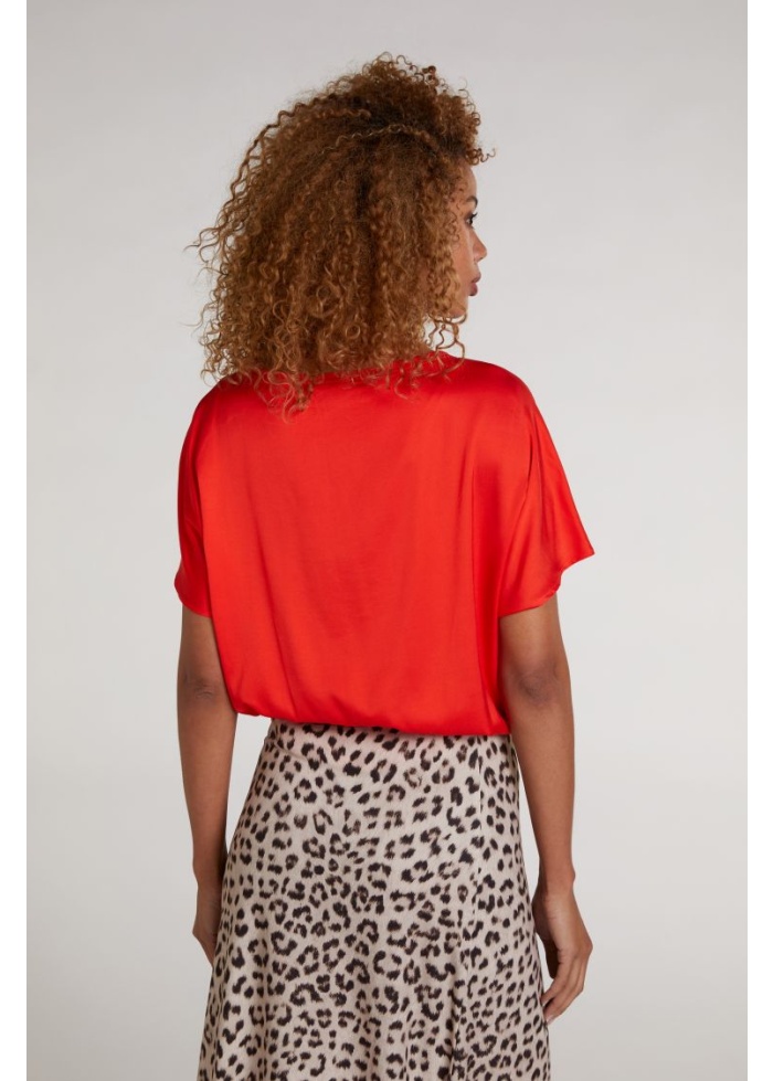 Oui | Drawstring Silky Top