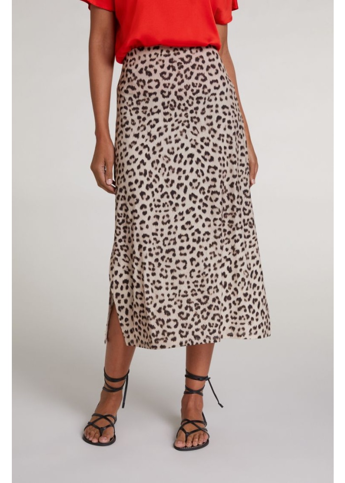 Oui | Leopard Print Skirt