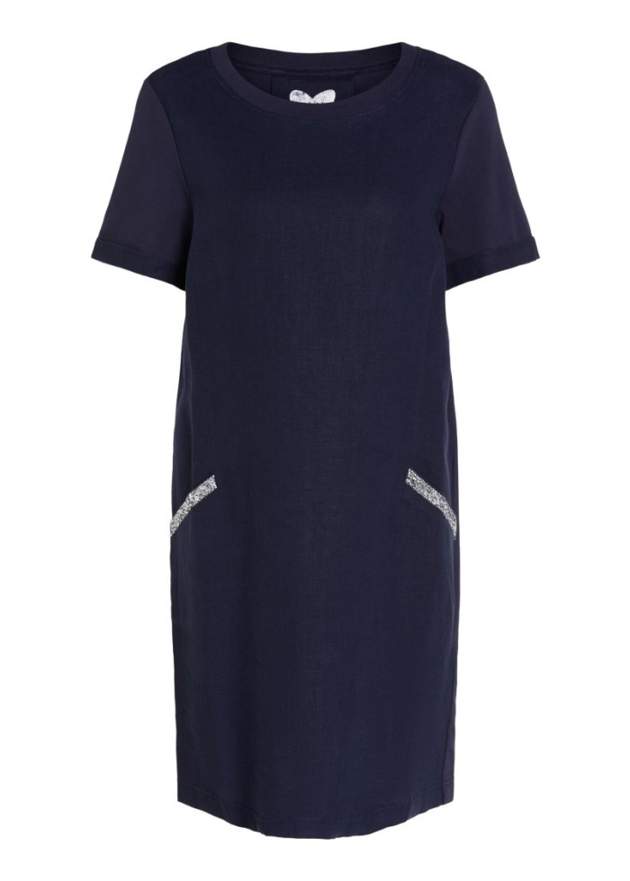 Oui | Sparkle Linen Dress