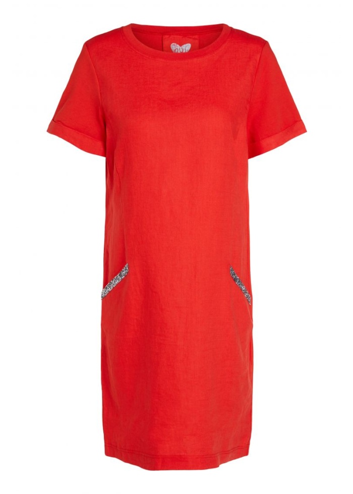 Oui | Sparkle Linen Dress