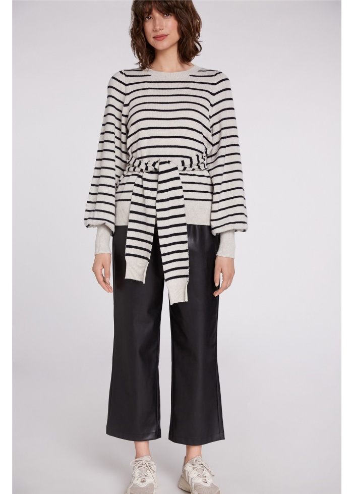 Oui | Tie Stripe Jumper