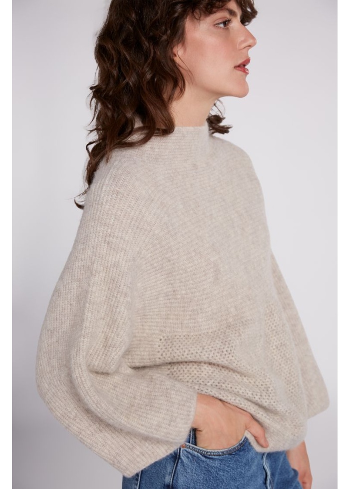 Oui | Wide Sleeve Turtle Neck Jumper
