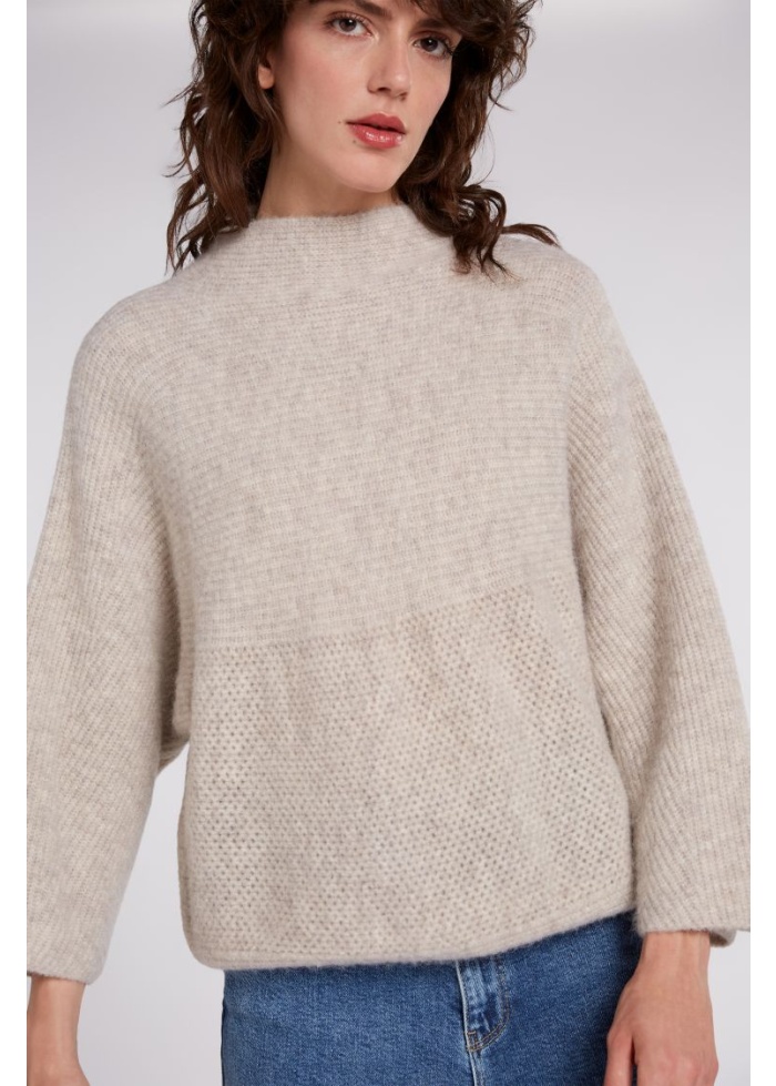 Oui | Wide Sleeve Turtle Neck Jumper