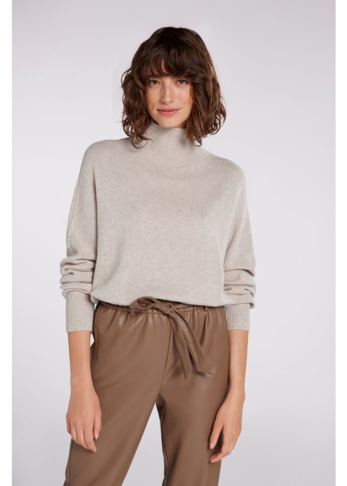 Oui | Batwing Roll Neck Jumper 
