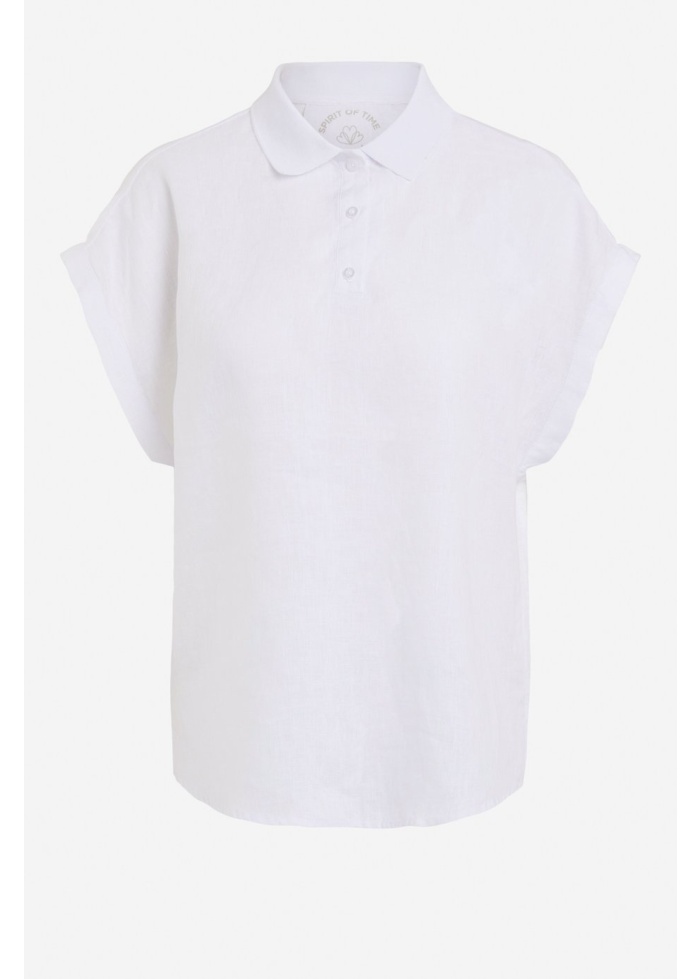 Oui | Linen Collar Top