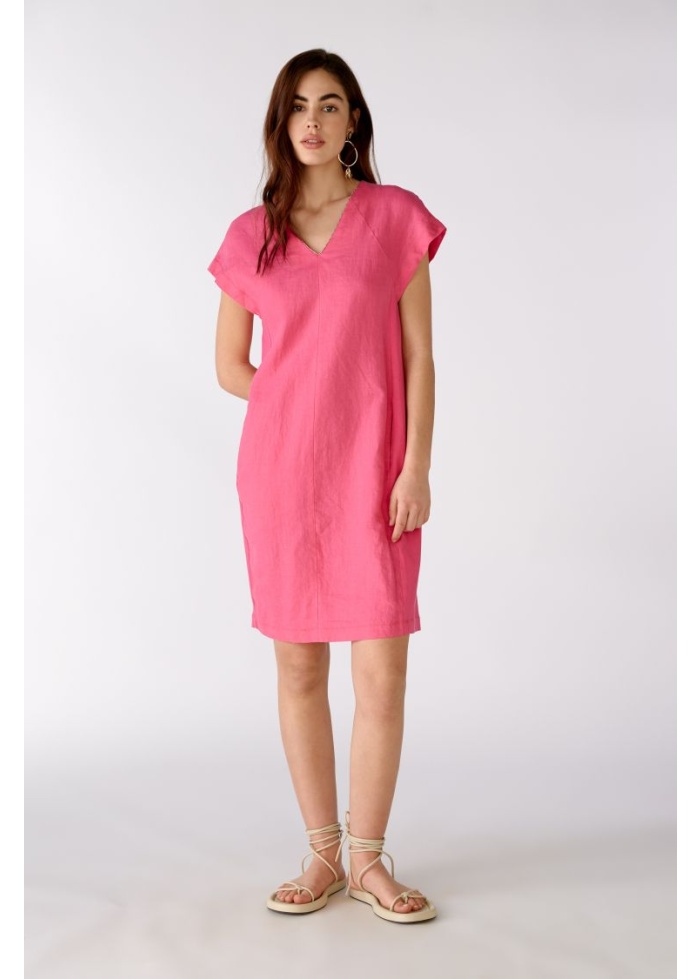 Oui | Linen Dress With Beading