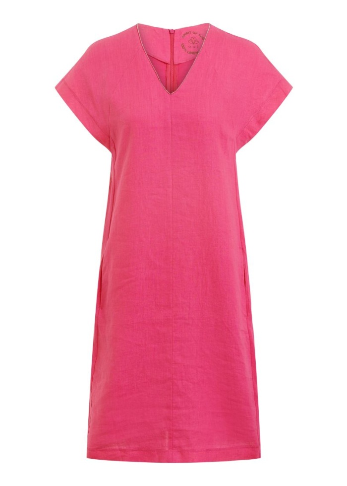 Oui | Linen Dress With Beading