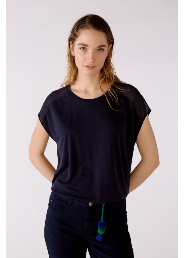 Oui | Chiffon Hem Top