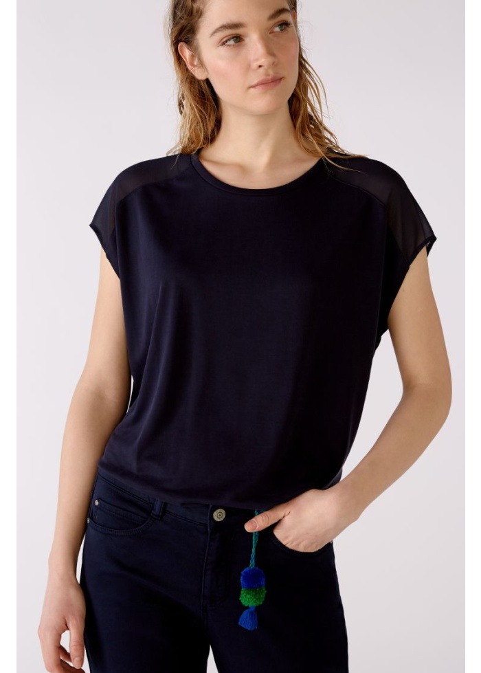 Oui | Chiffon Hem Top