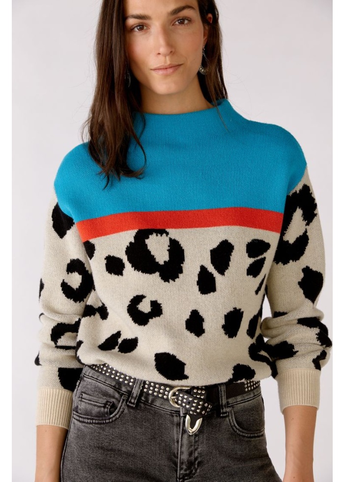 Oui | Animal Print Jumper
