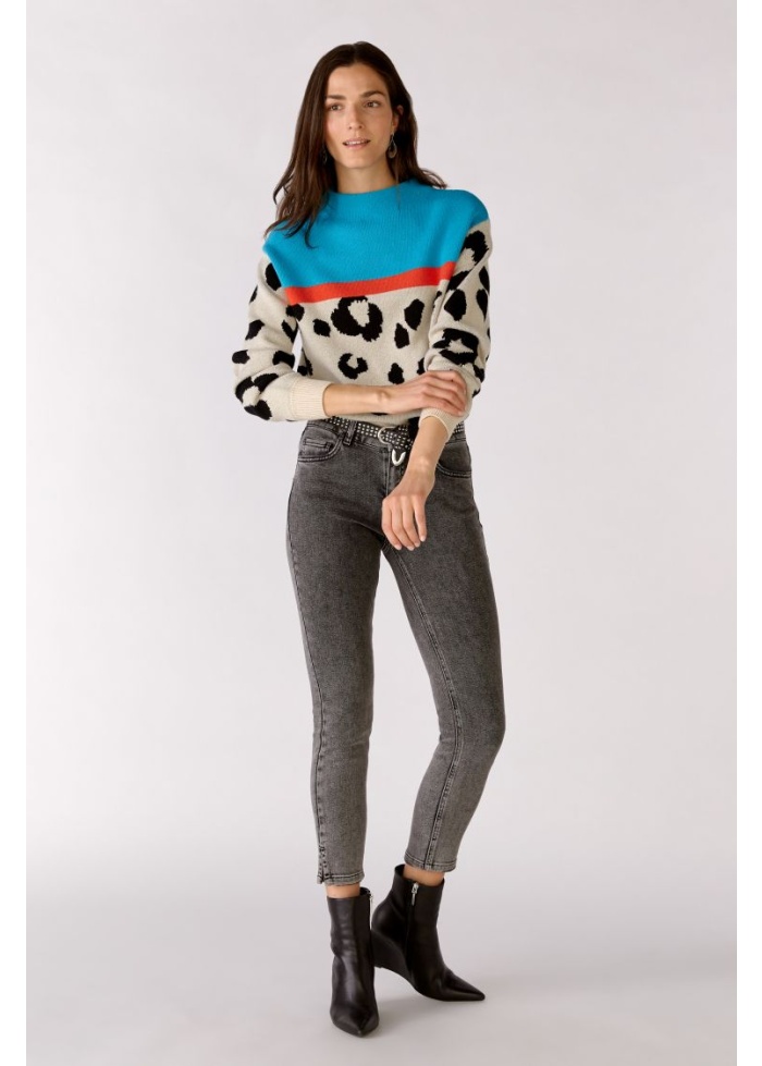 Oui | Animal Print Jumper