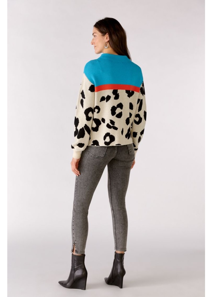 Oui | Animal Print Jumper