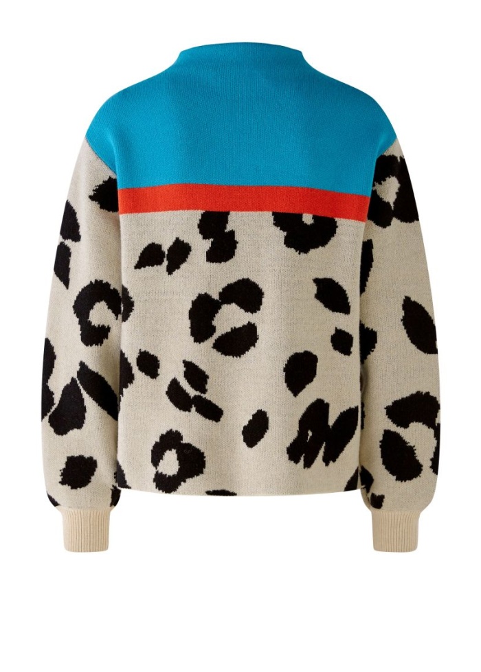 Oui | Animal Print Jumper