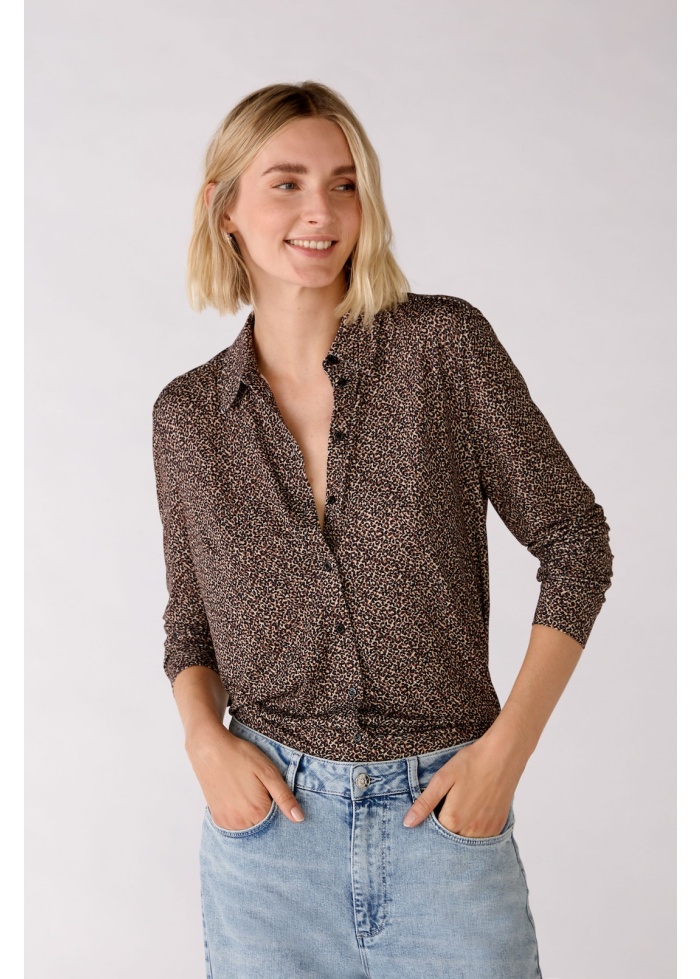 Oui | Animal Print Blouse