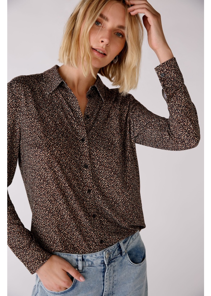 Oui | Animal Print Blouse
