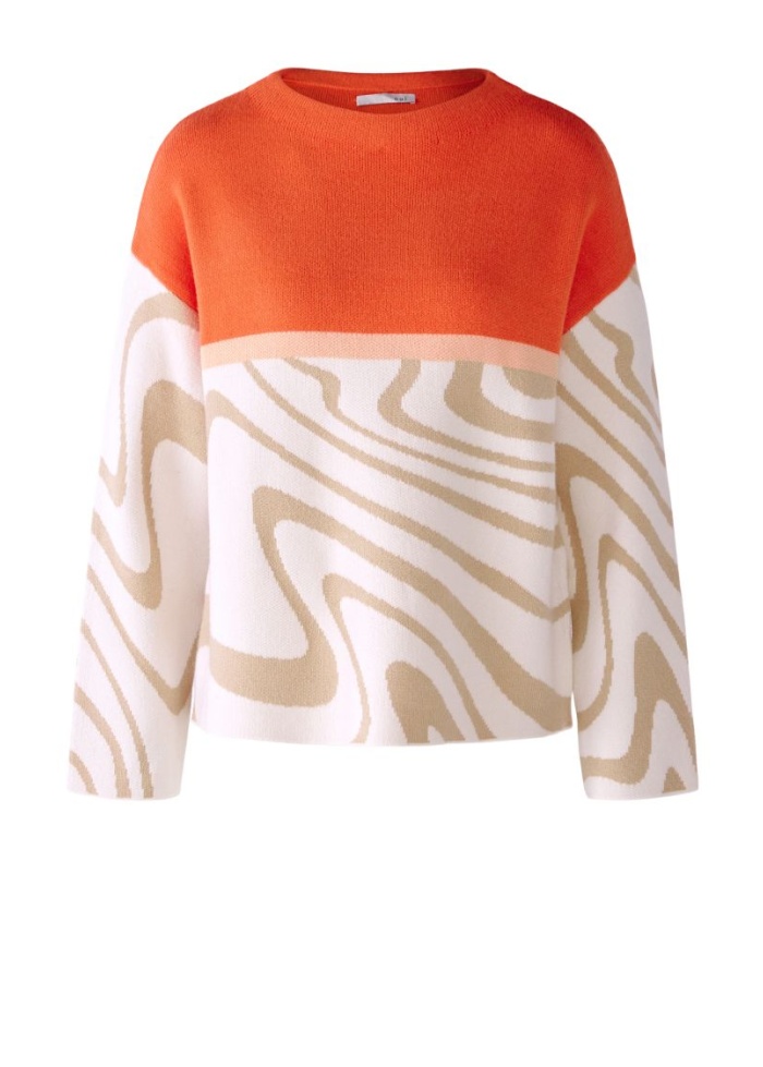 Oui | Swirl Colourblock Jumper