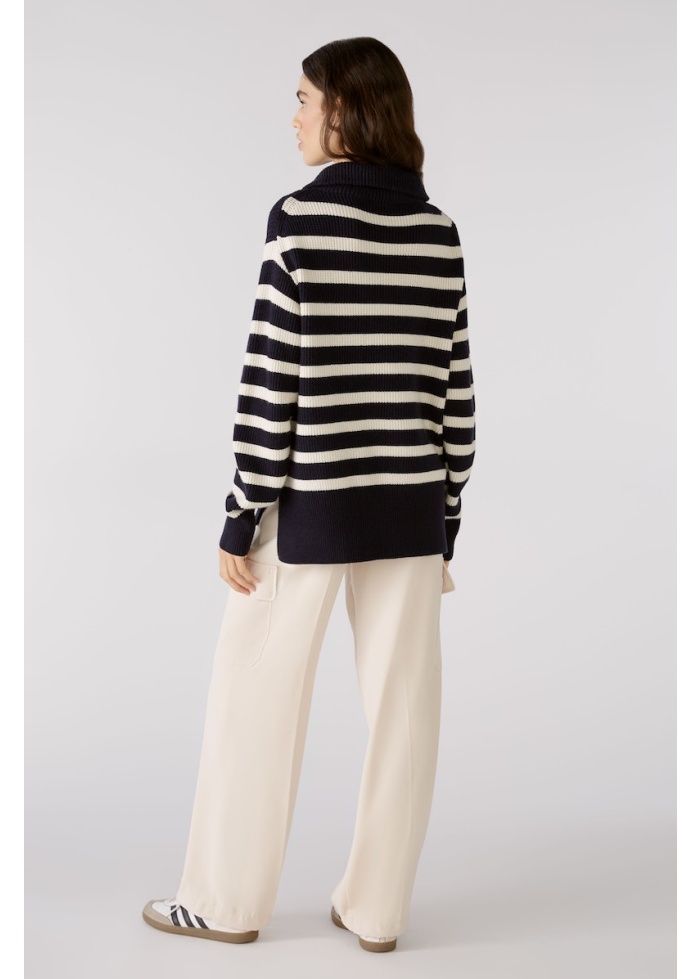 Oui | Stripe Zip Jumper