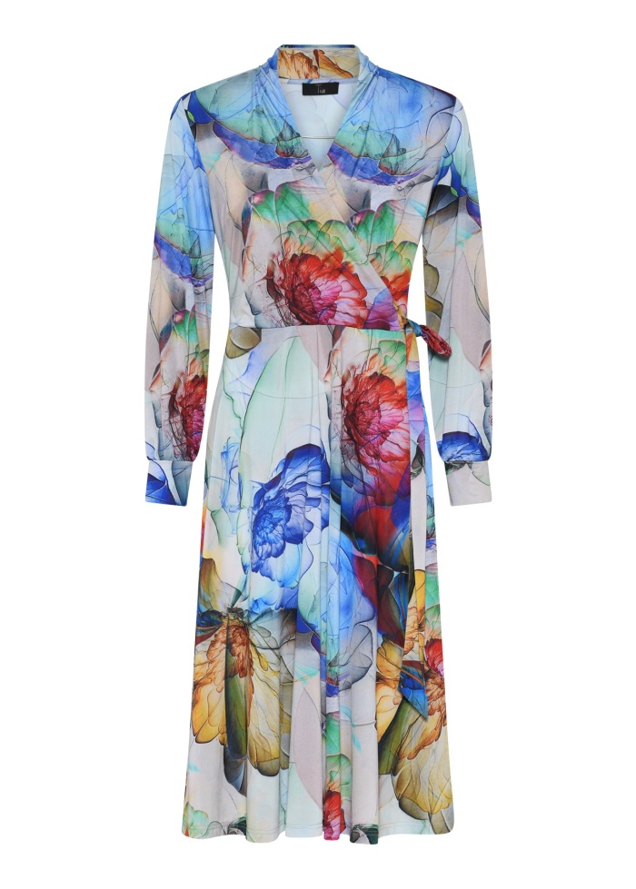 Tia | Watercolour Wrap Dress