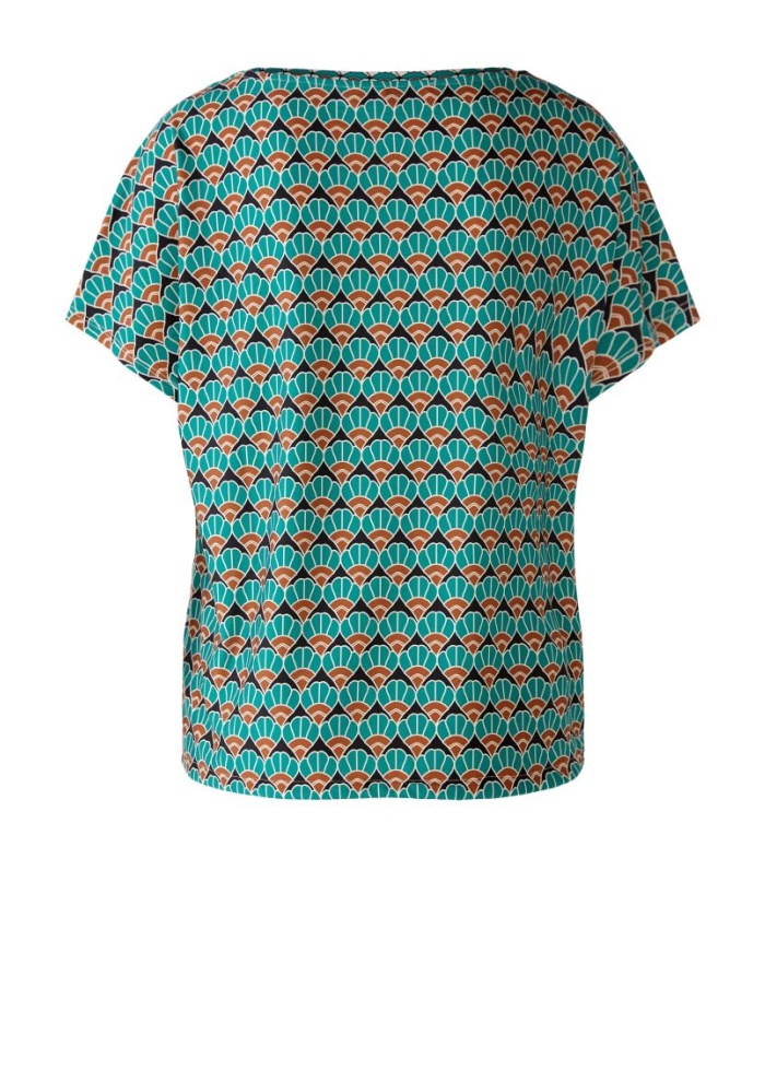 Oui | Silky Print Top