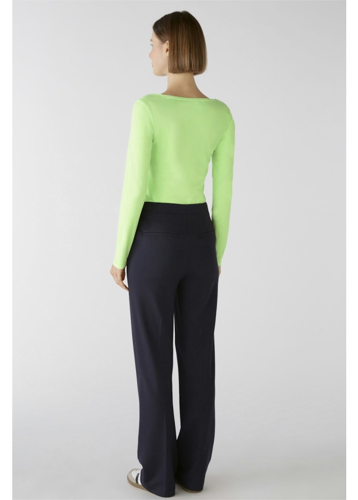 Oui | Wide Leg Trousers Navy