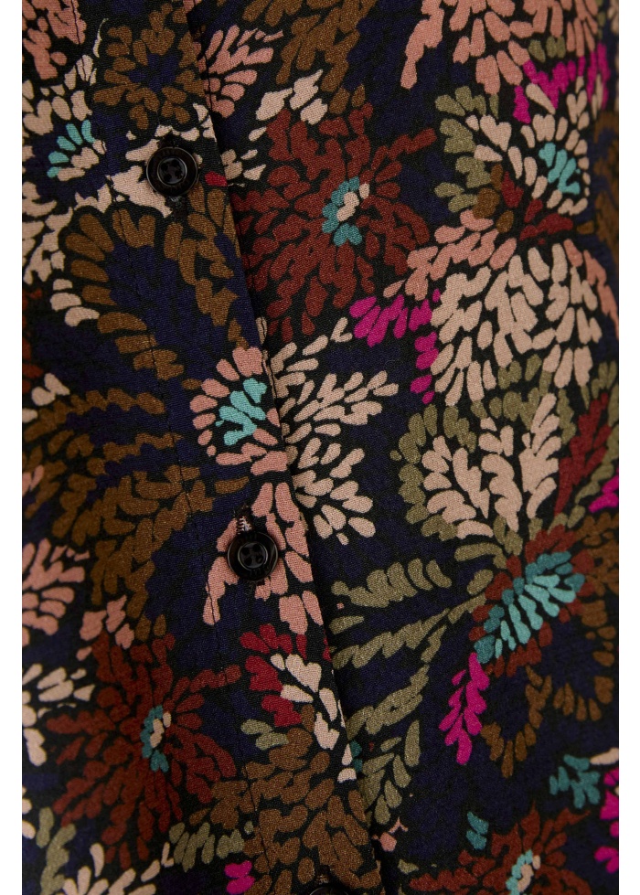 Oui | Print V-Neck Blouse