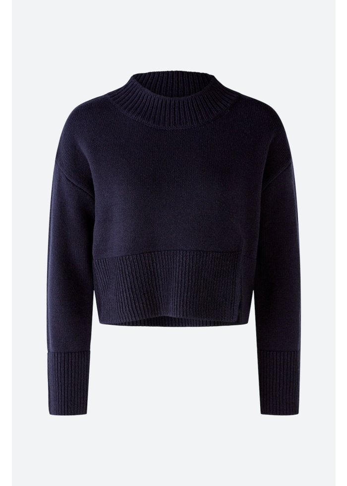 Oui | Short Split Navy Jumper