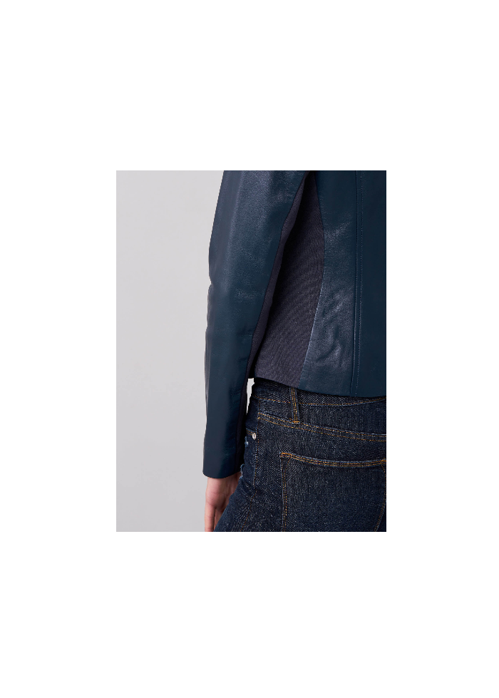 Repeat | Cropped Leather Jacket