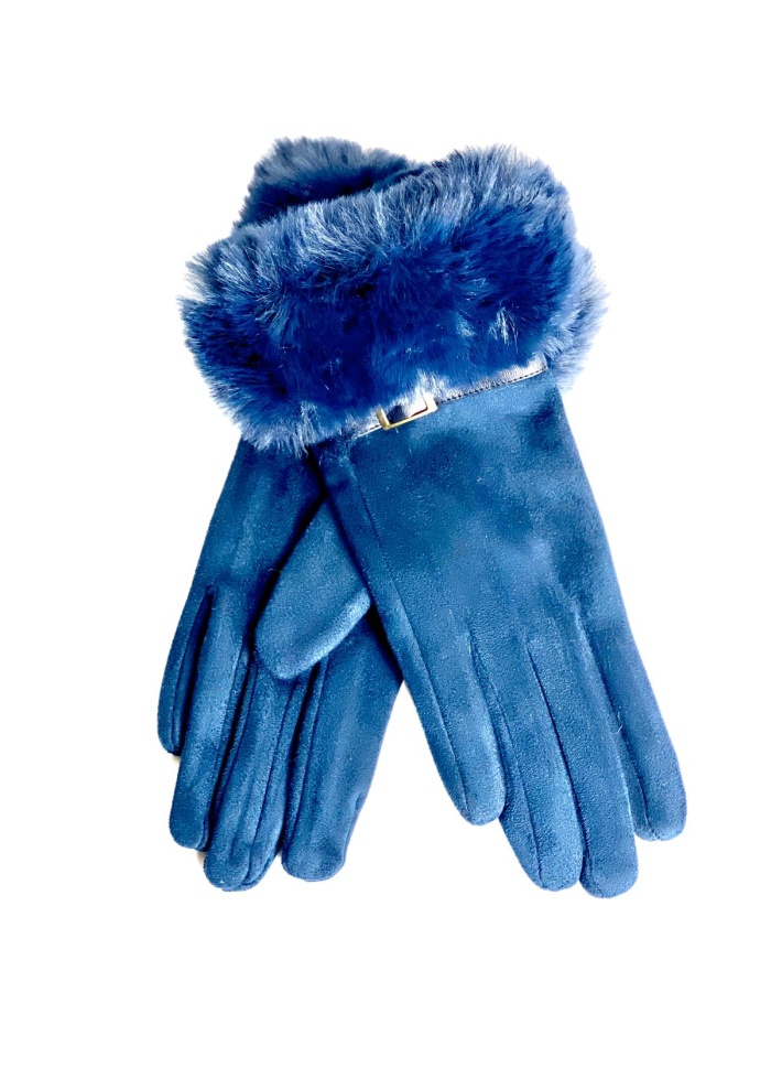 Blue gloves