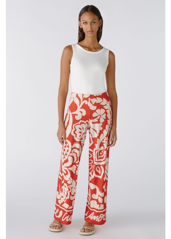 Oui | Printed Marlene Trousers