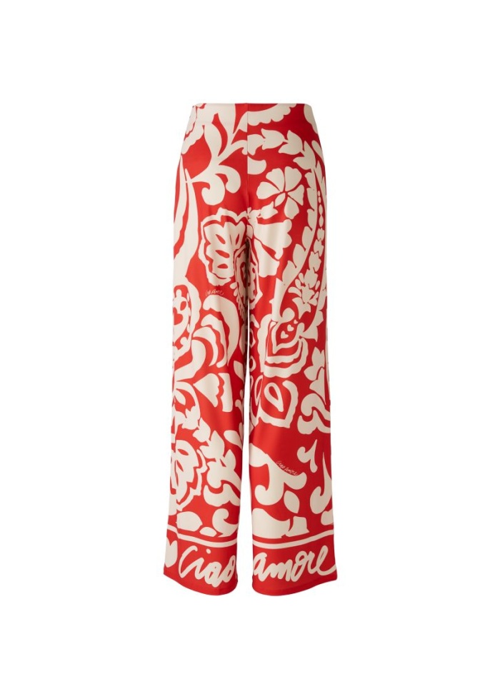 Oui | Printed Marlene Trousers