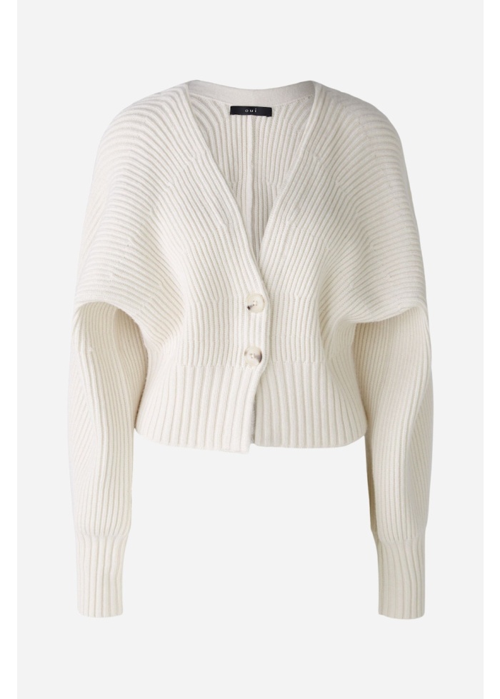 Oui | Ribbed Cardigan