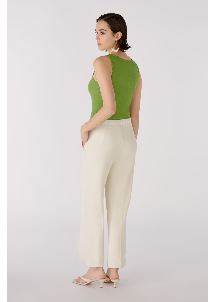 Oui | Logo Trousers Stone