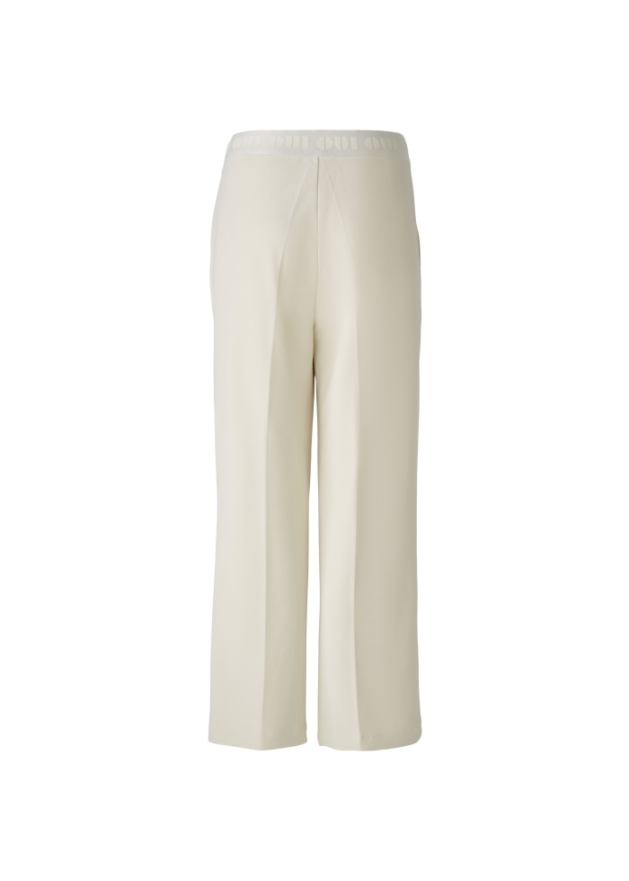 Oui | Logo Trousers Stone
