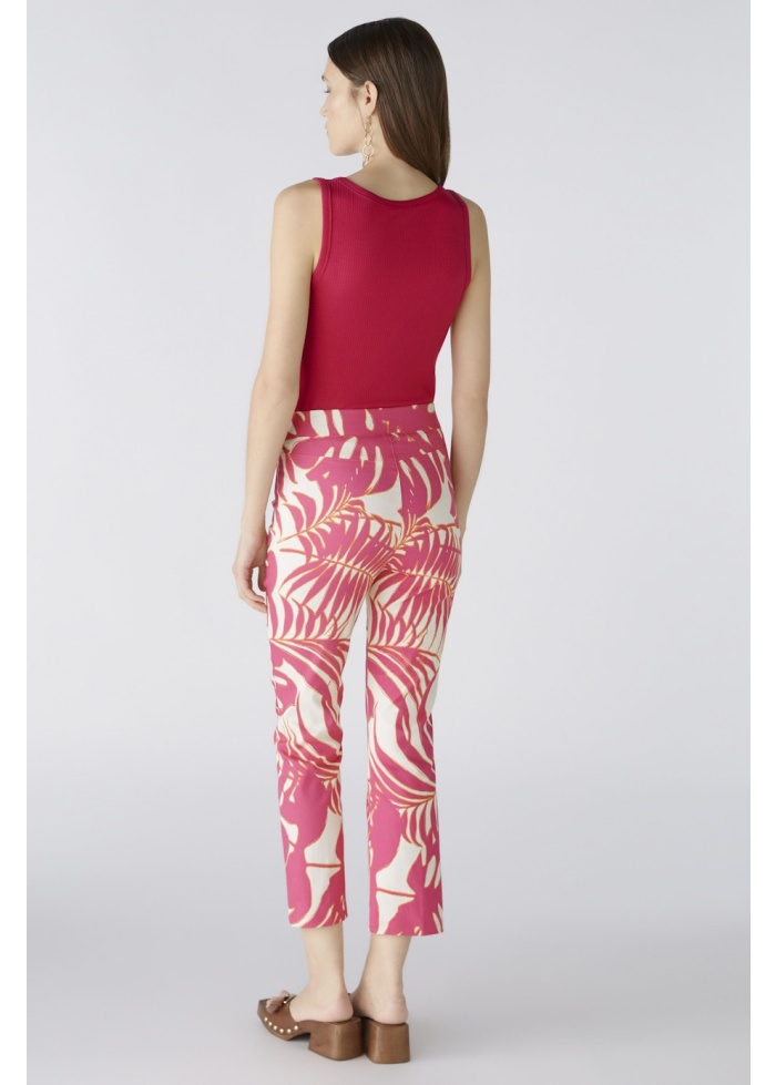 Oui | Print Kick Trousers Tropic