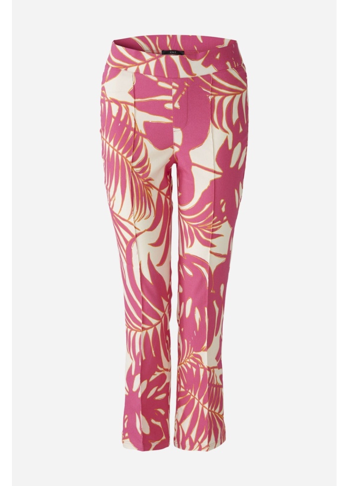 Oui | Print Kick Trousers Tropic
