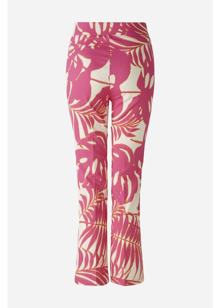 Oui | Print Kick Trousers Tropic