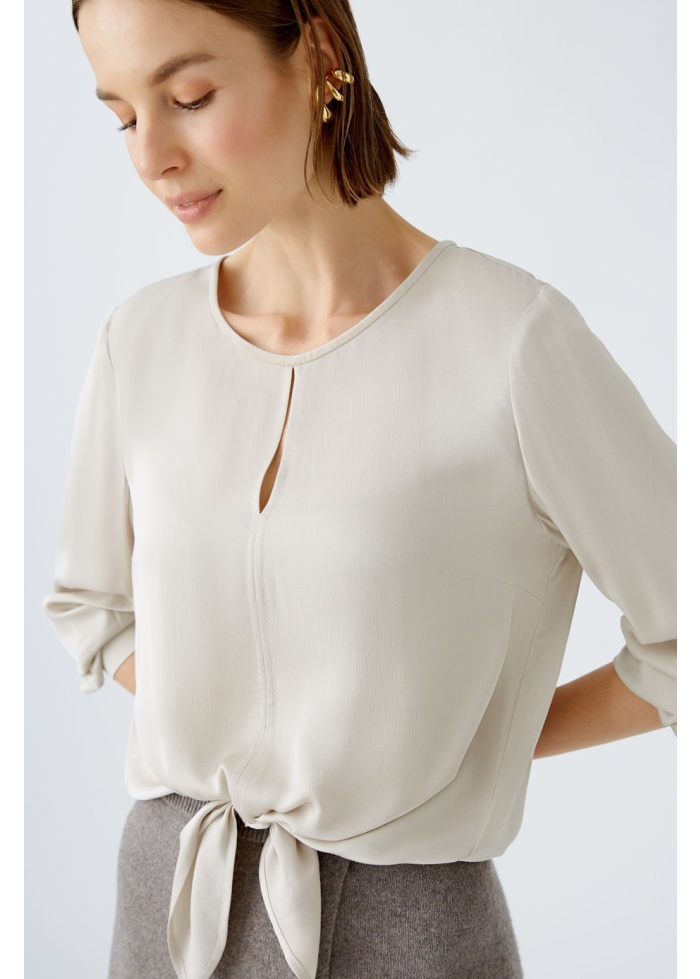 Oui | Silky Tie Blouse