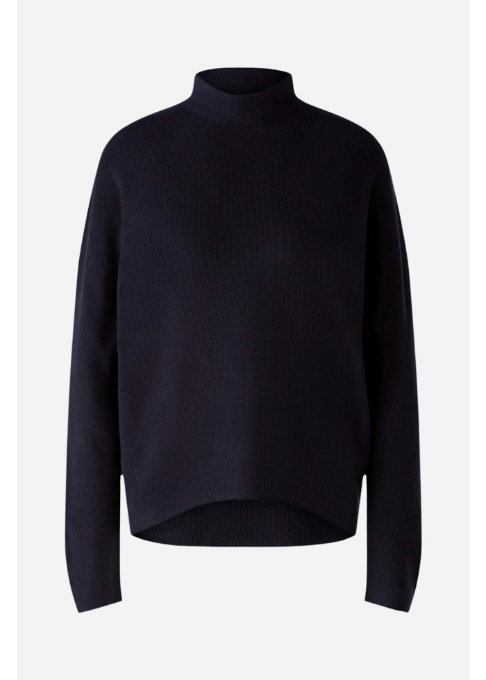 Oui | Fine Turtleneck Jumper Navy