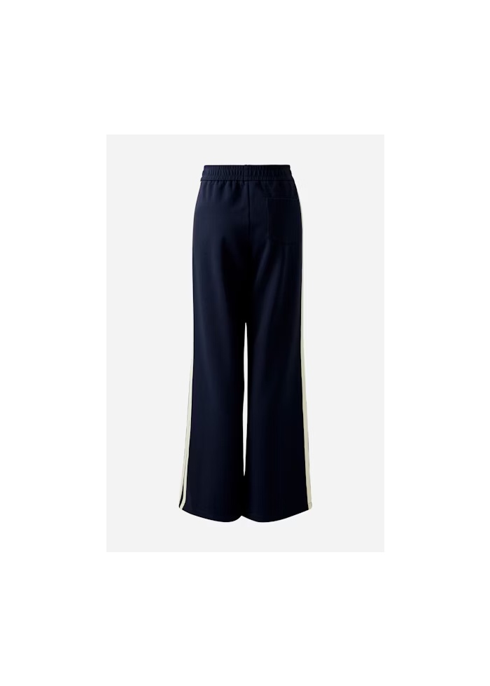 Oui | Side Stripe Navy Trousers