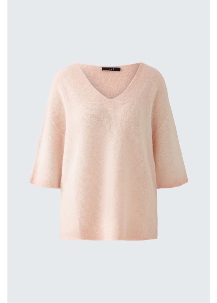 Oui | Fluffy V-Neck Jumper