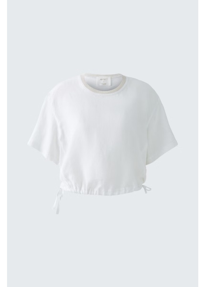 Oui | Linen Blend Top