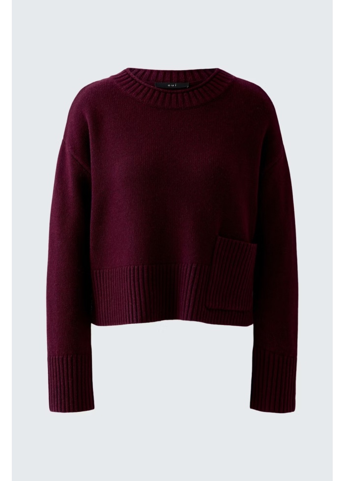 Oui | Ribbed Pocket Jumper