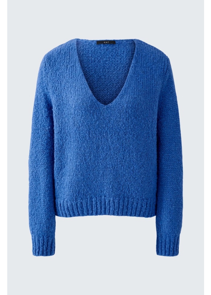 Oui | V-Neck Wool Blend Jumper