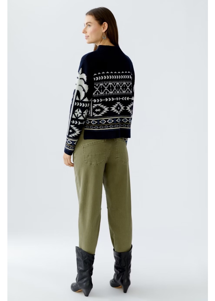 Oui | Navy Knitted Jumper