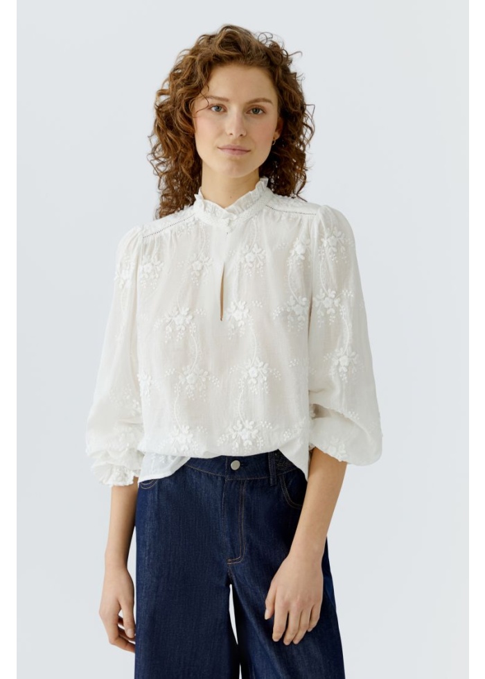 Oui | Embroidered Blouse