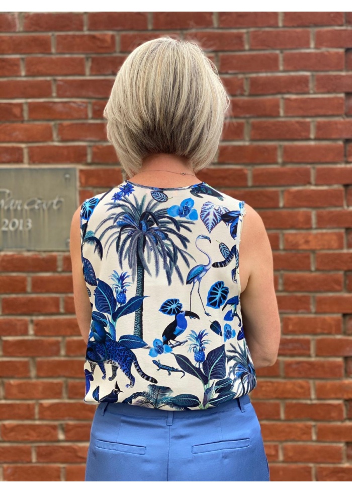 Vilagallo | Edna Shirt Deep Blue Jungle